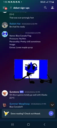 Blue Canada Flag
