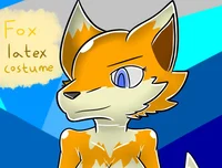 A latex fox suit