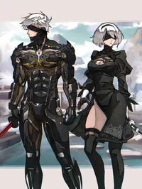 Raiden and 2B