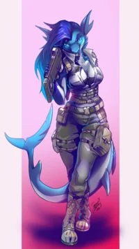 Nazi shark Girl