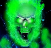 Green skull
