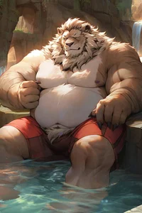 Fat lion friend 