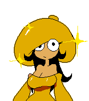 Golden mushroom girl