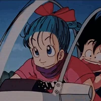 Kid Goku and Bulma