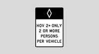 HOV 2 or more only