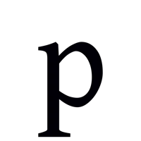 The letter p