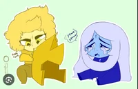 Baby blue and yellow