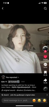 Julie the goalkeeper