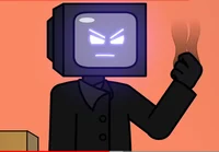 Angry tv man