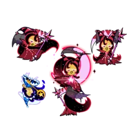 Black and red cookie