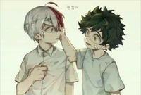 Todoroki y deku 