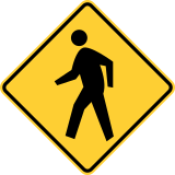 Pedestrian ahead