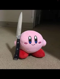 Kirby with a Knife