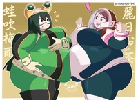 Tsuyu and Ochaco 