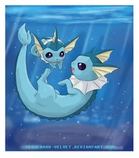 Vaporeon mama y bebe