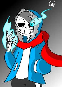 Red scarf sans