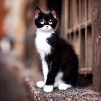 Tuxedo kitten