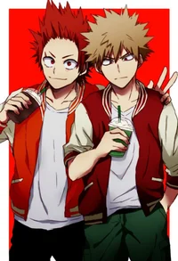 Kirishima y Bakugo 