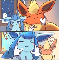 Flareon and Glaceon