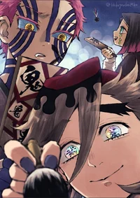 Douma Akaza and Enmu