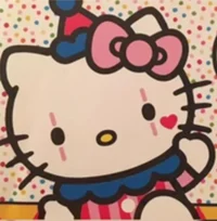 Hello kitty as clown