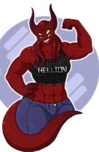 Buff Teen Demon Girl