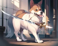 Dog with a sword