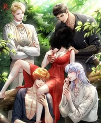 Four husbands harem