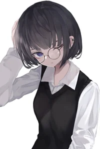 girl with glasses 