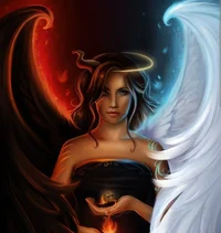 Demon and angel