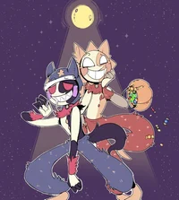Wolf sun and moon