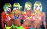 4 clown girls