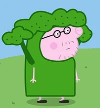 Papá cerdito brócoli