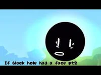 Black hole with face