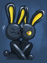 Black Bunny Family