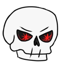 The skeleton appears