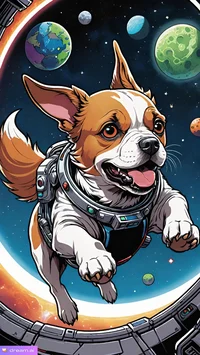Dogs n space alien X