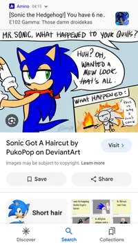 Sonic got a haircut 