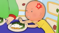 Caillou eats veggies
