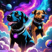 Dogs n space nebula