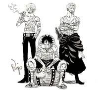 Luffy zoro y sanji