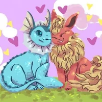 Vaporeon and flareon