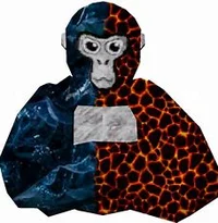 Blue and red gorilla