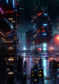 Dystopian cyberpunk