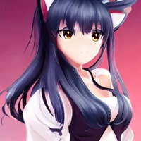 Anime girl cat