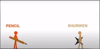 Pencil vs Shuriken