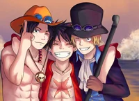 Sabo ace and Luffy 