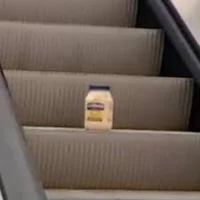 Mayo on an escalator