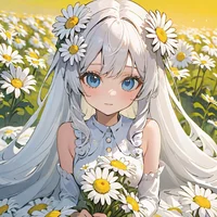 The girl of daisies