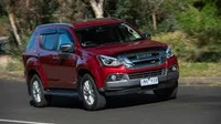 A Red Isuzu MUX 2019